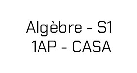 Algèbre
